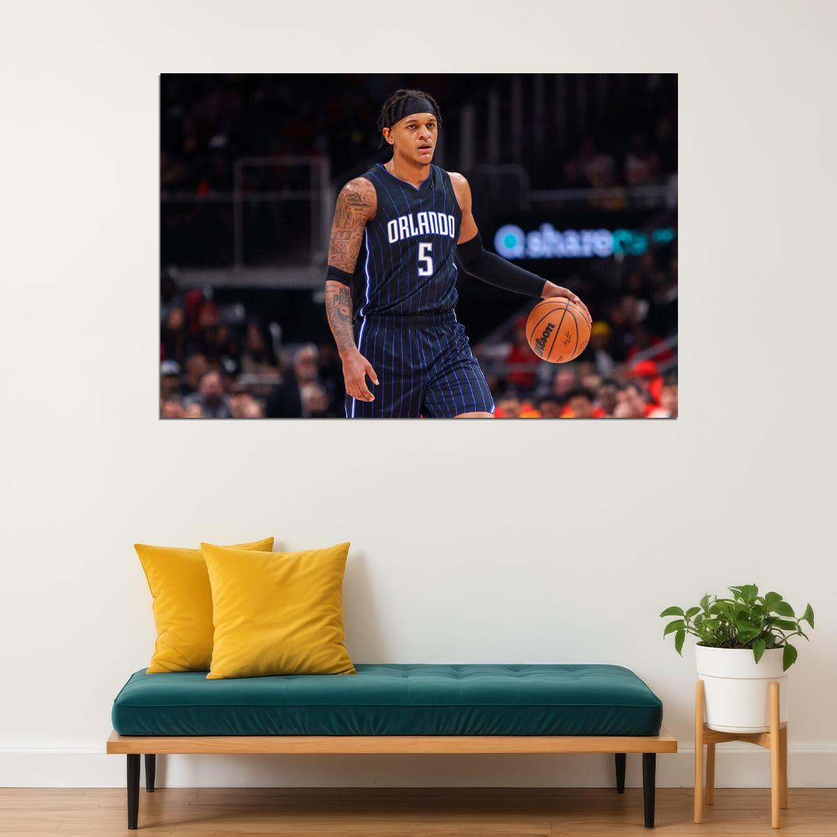 Orlando Magic Team Paolo Banchero Italian Basketball Poster Wall Art Print Home Wall Decor - xonomax