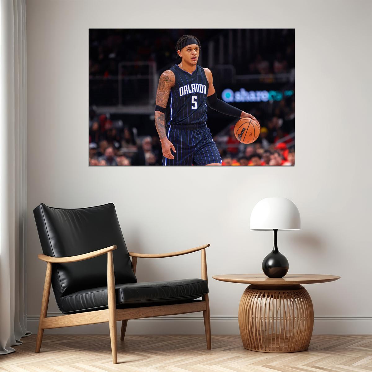 Orlando Magic Team Paolo Banchero Italian Basketball Poster Wall Art Print Home Wall Decor - xonomax