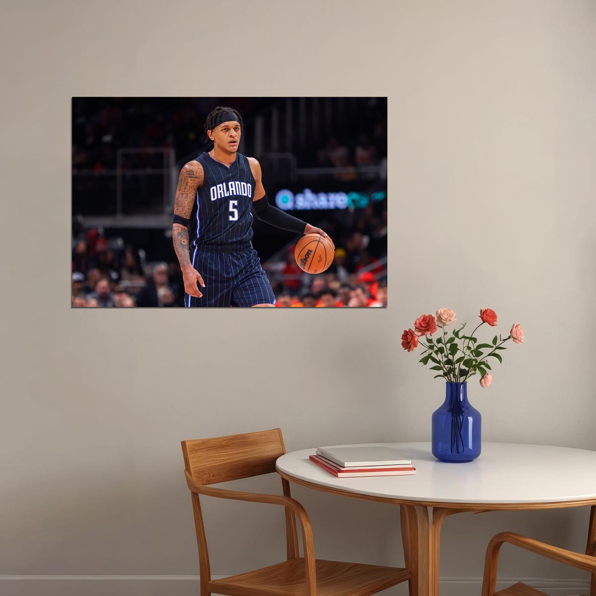 Orlando Magic Team Paolo Banchero Italian Basketball Poster Wall Art Print Home Wall Decor - xonomax