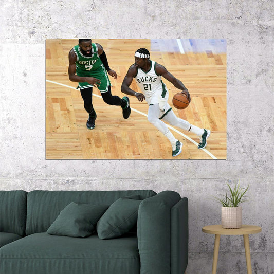Jrue Holiday Basketball Milwaukee Bucks Team Poster Wall Art Print Home Wall Decor - xonomax
