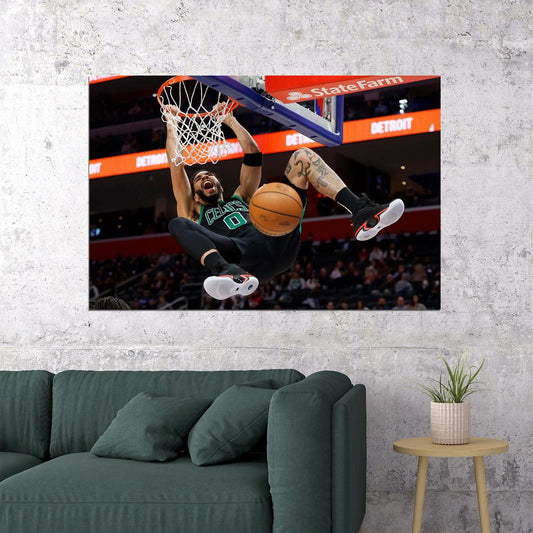 Boston Celtics Team Jayson Tatum American Basketball Poster Wall Art Print Home Wall Decor - xonomax
