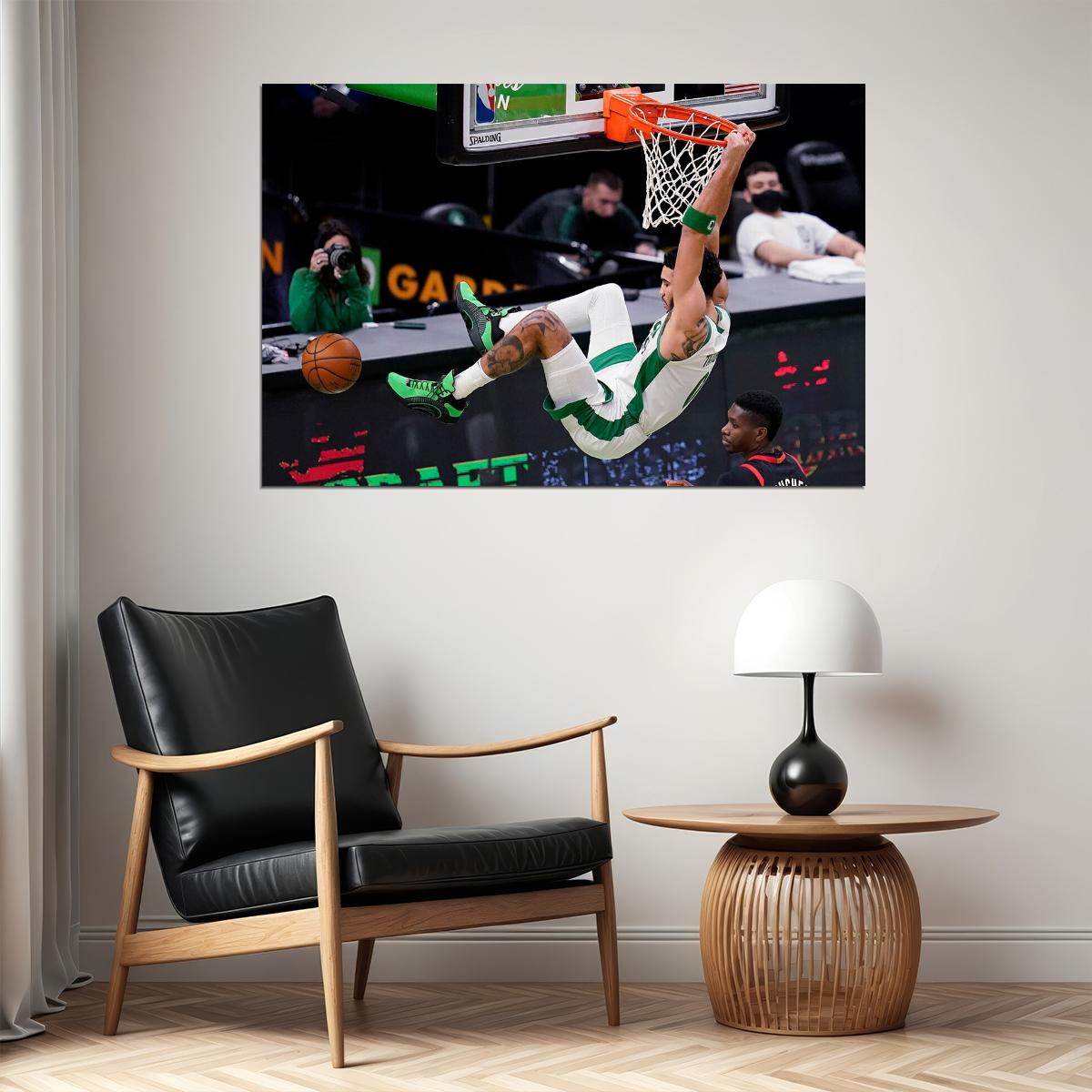 Jayson Tatum American Basketball Boston Celtics Team Poster Wall Art Print Home Wall Decor