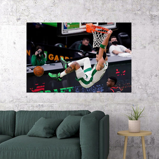 Jayson Tatum American Basketball Boston Celtics Team Poster Wall Art Print Home Wall Decor - xonomax