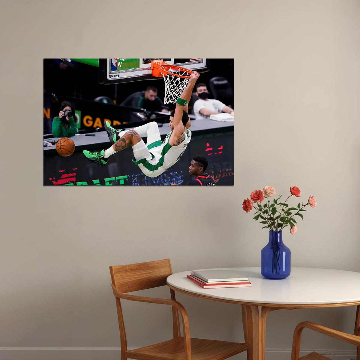 Jayson Tatum American Basketball Boston Celtics Team Poster Wall Art Print Home Wall Decor