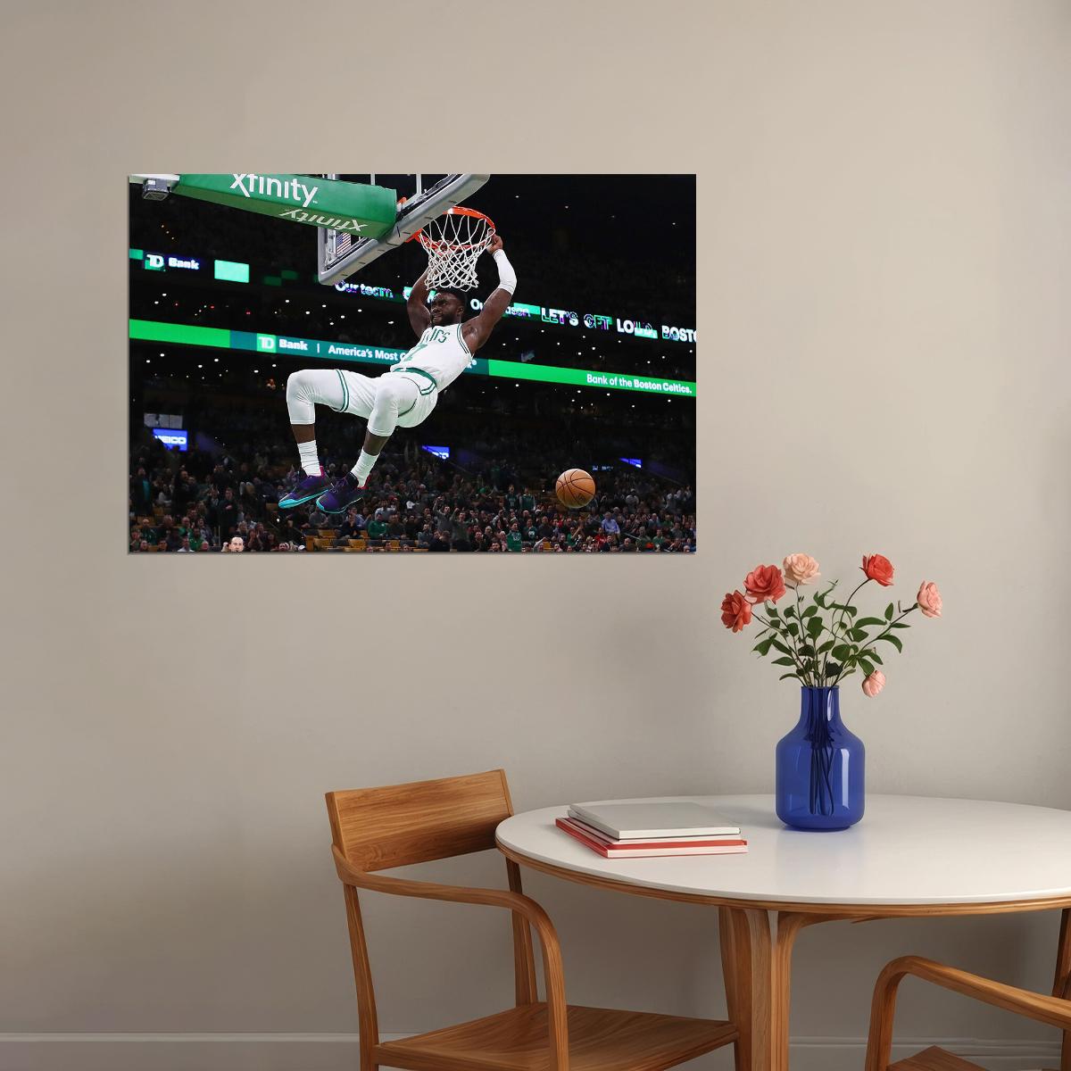 Jaylen Brown American Basketball Boston Celtics Team Poster Wall Art Print Home Wall Decor