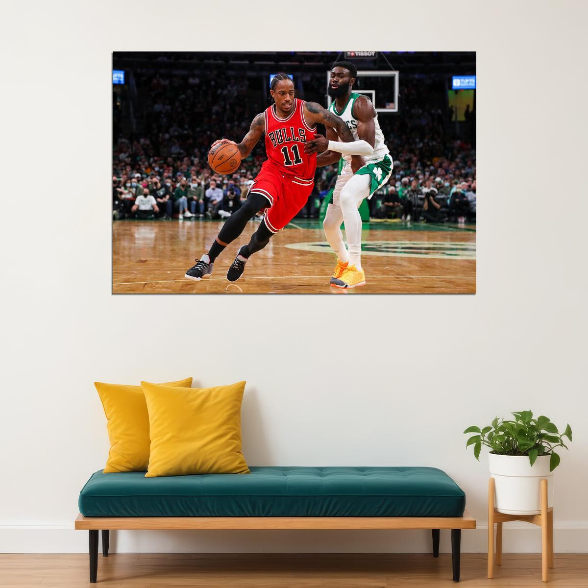 Chicago Bulls Basketball Team Demar Derozan Poster Wall Art Print Home Wall Decor - xonomax