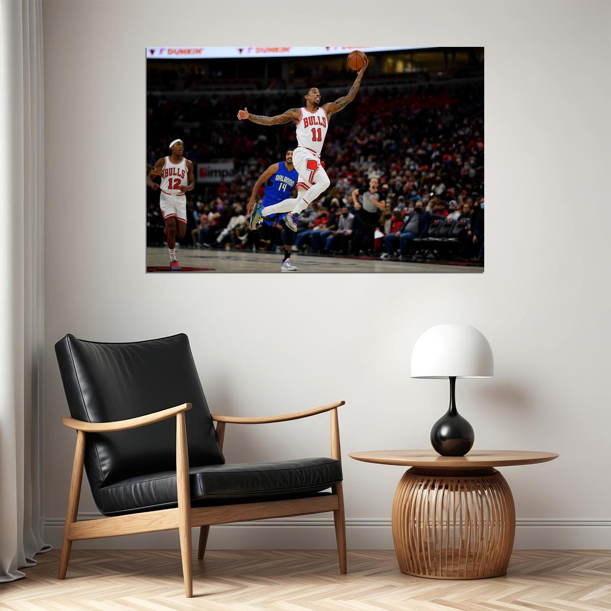 Demar Derozan Chicago Bulls Basketball Team Poster Wall Art Print Home Wall Decor - xonomax