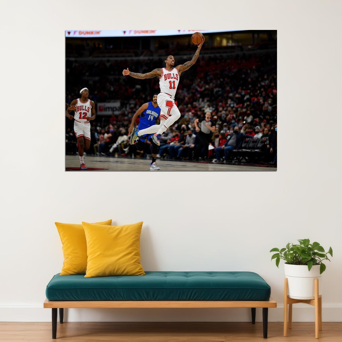 Demar Derozan Chicago Bulls Basketball Team Poster Wall Art Print Home Wall Decor - xonomax
