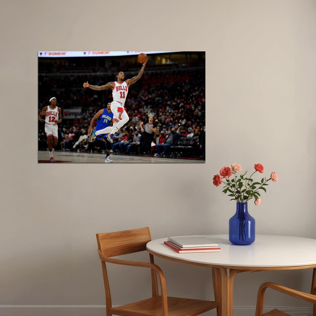 Demar Derozan Chicago Bulls Basketball Team Poster Wall Art Print Home Wall Decor - xonomax