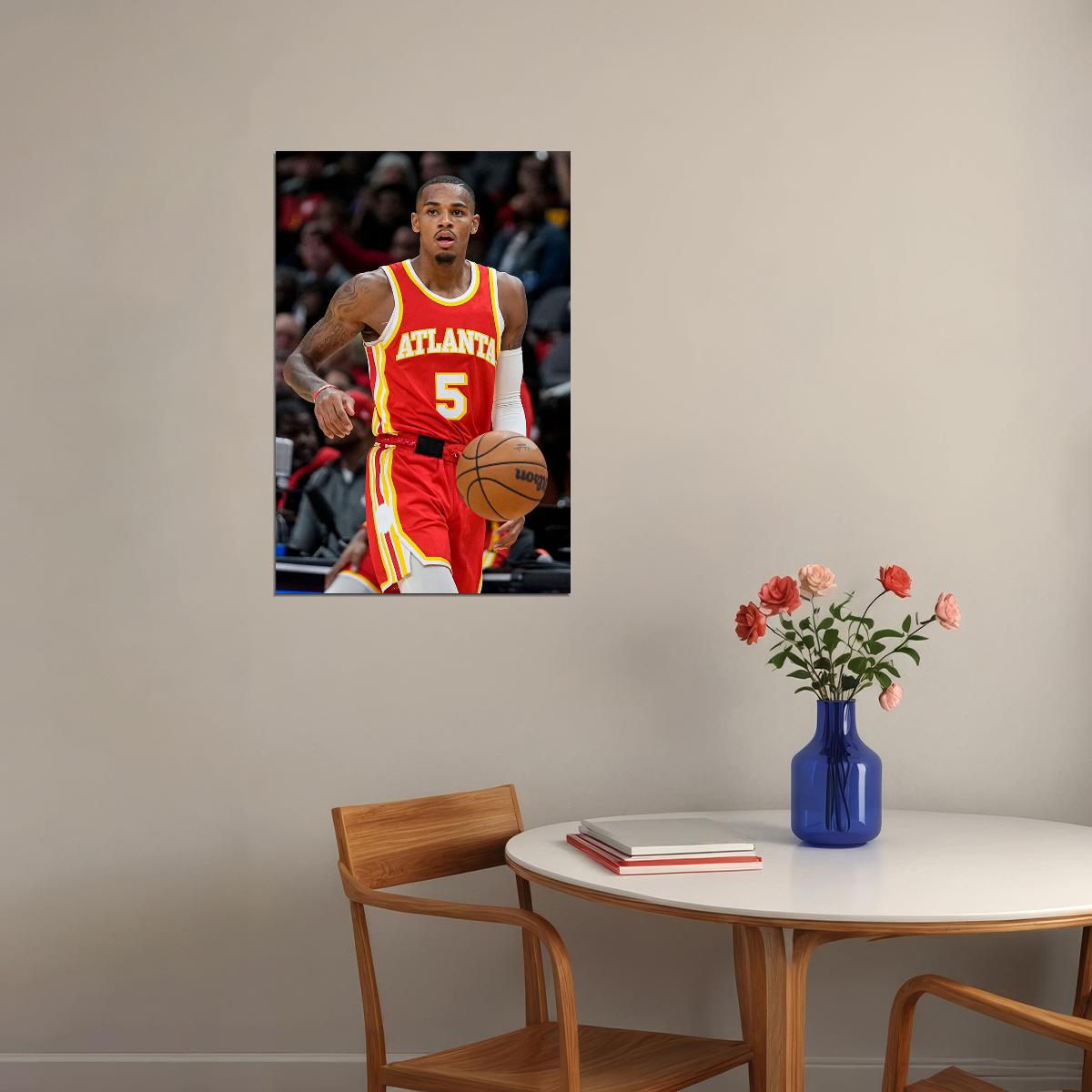 Dejounte Murray 5 Atlanta Hawks Team Sports Athlete Poster Wall Art Print Home Wall Decor - xonomax