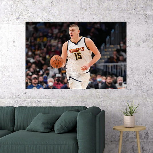Nikola Jokic Athlete 15 Denver Nuggets Basketball Team Poster Wall Art Print Home Wall Decor - xonomax