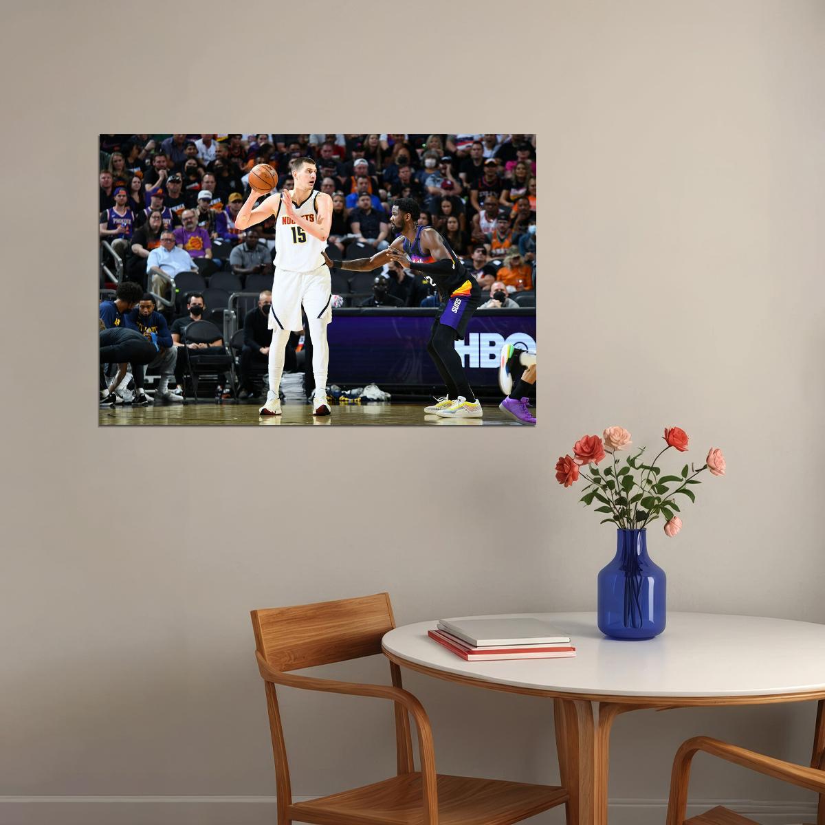 Nikola Jokic Athlete Denver Nuggets Basketball Team Sports Poster Wall Art Print Home Wall Decor - xonomax