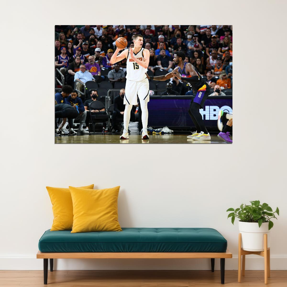 Nikola Jokic Athlete Denver Nuggets Basketball Team Sports Poster Wall Art Print Home Wall Decor - xonomax
