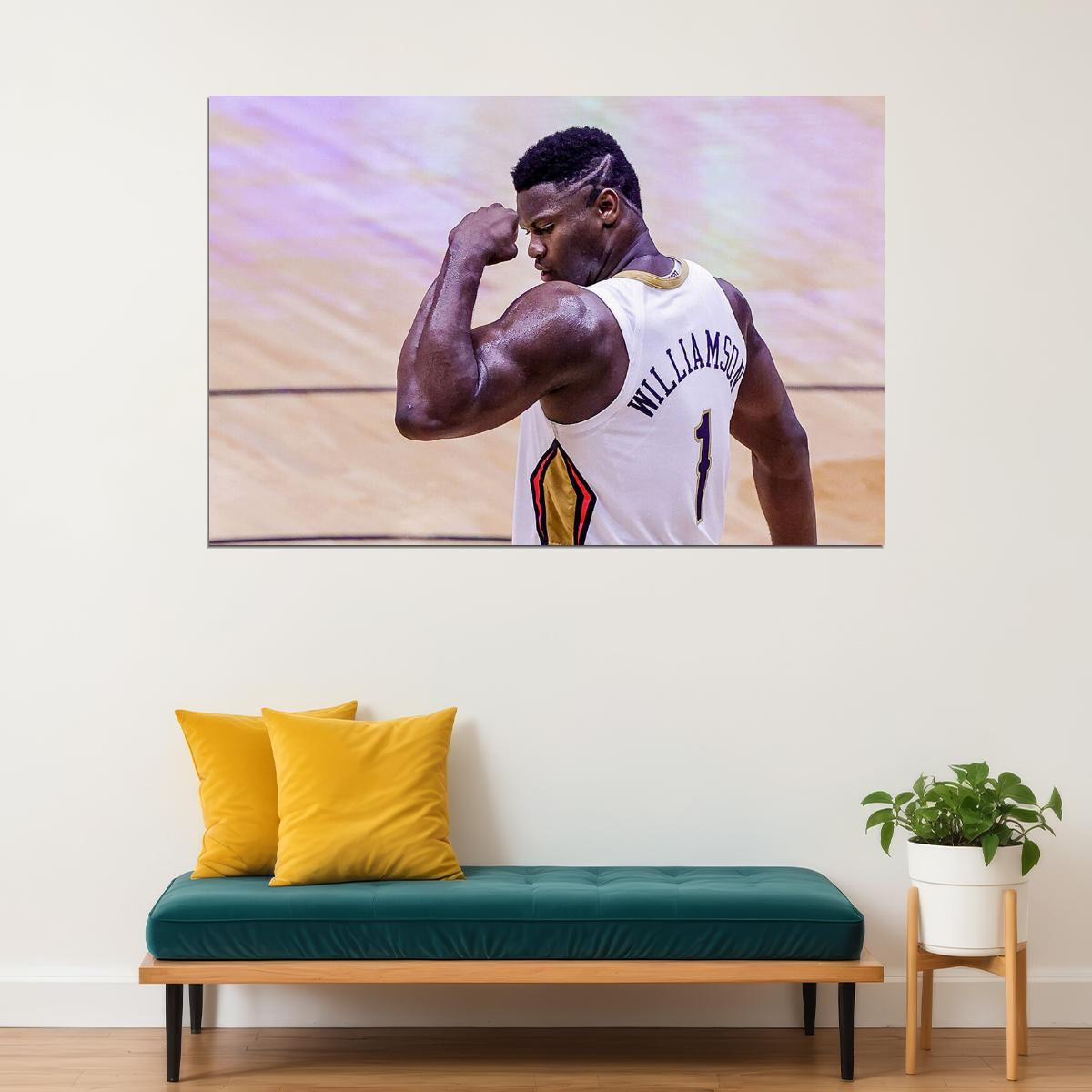 New Orleans Pelicans Team Zion Williamson Basketball Poster Wall Art Print Home Wall Decor - xonomax