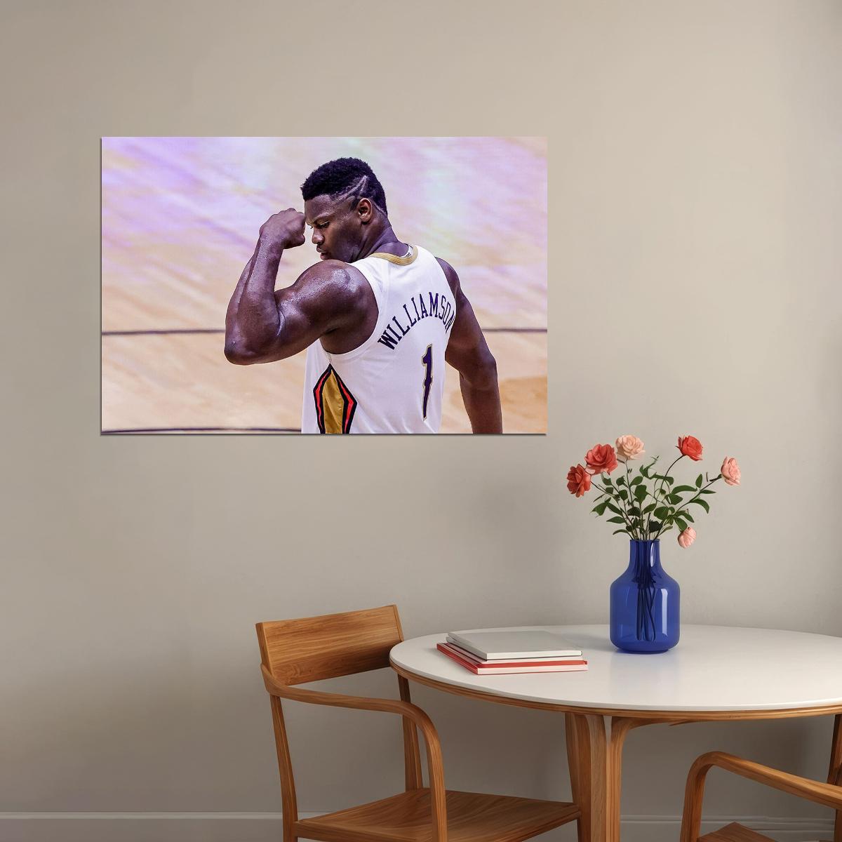 New Orleans Pelicans Team Zion Williamson Basketball Poster Wall Art Print Home Wall Decor - xonomax