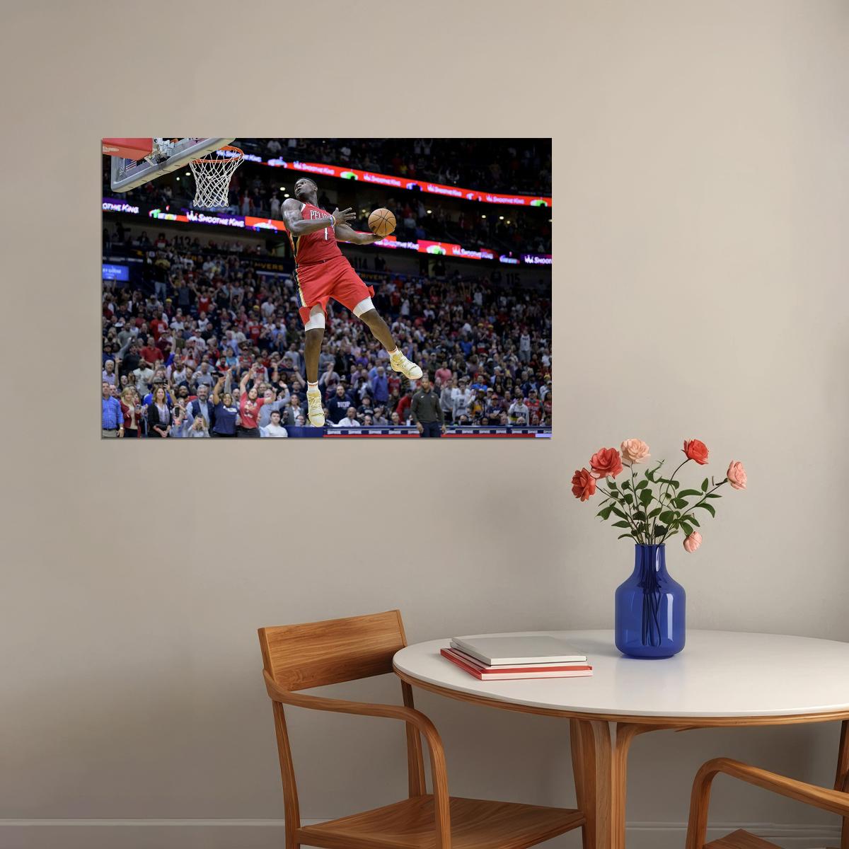 New Orleans Pelicans Team Zion Williamson Basketball Poster Wall Art Print Home Wall Decor - xonomax