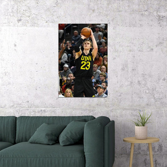 Utah Jazz Basketball Team Lauri Markkanen 23 Basketball Poster Wall Art Print Home Wall Decor - xonomax