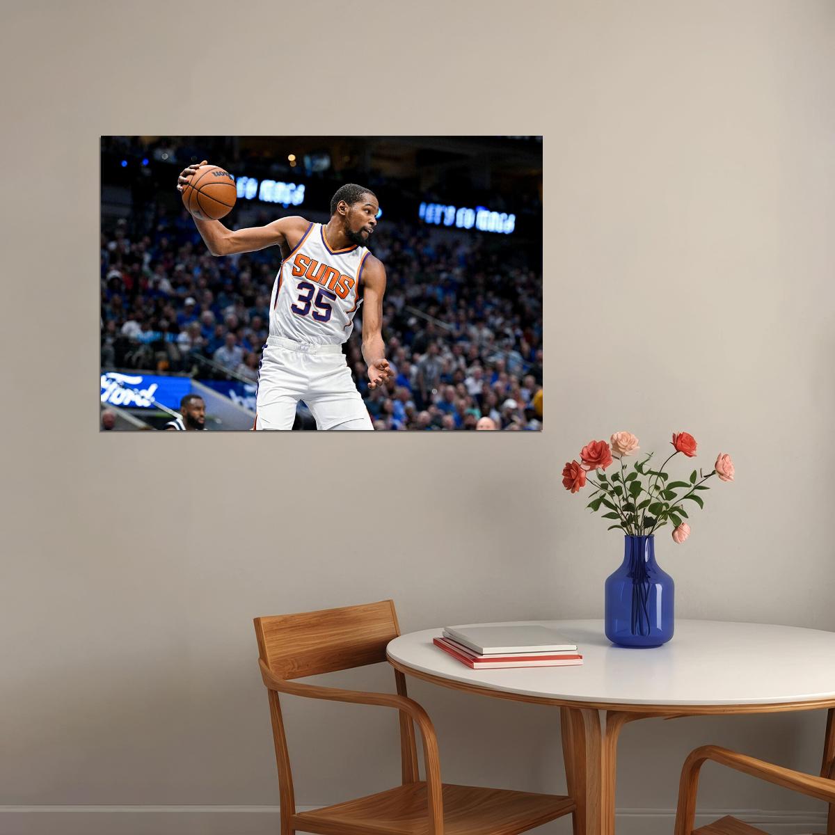 Phoenix Suns Basketball Team Kevin Durant Basketball Poster Wall Art Print Home Wall Decor - xonomax