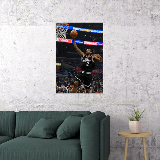 La Clippers Team Kawhi Leonard 2 American Basketball Poster Wall Art Print Home Wall Decor - xonomax