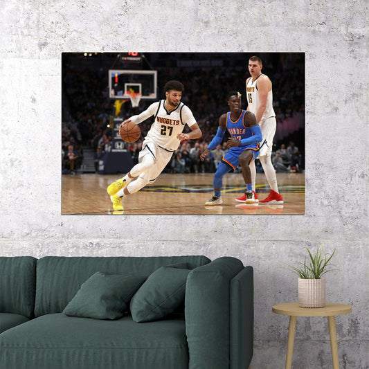 Jamal Murray 27 Basketball Player Denver Nuggets Team Poster Wall Art Print Home Wall Decor - xonomax
