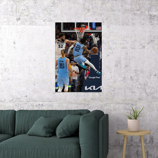 Ja Morant Athlete 12 Memphis Grizzlies Basketball Team Poster Wall Art Print Home Wall Decor - xonomax