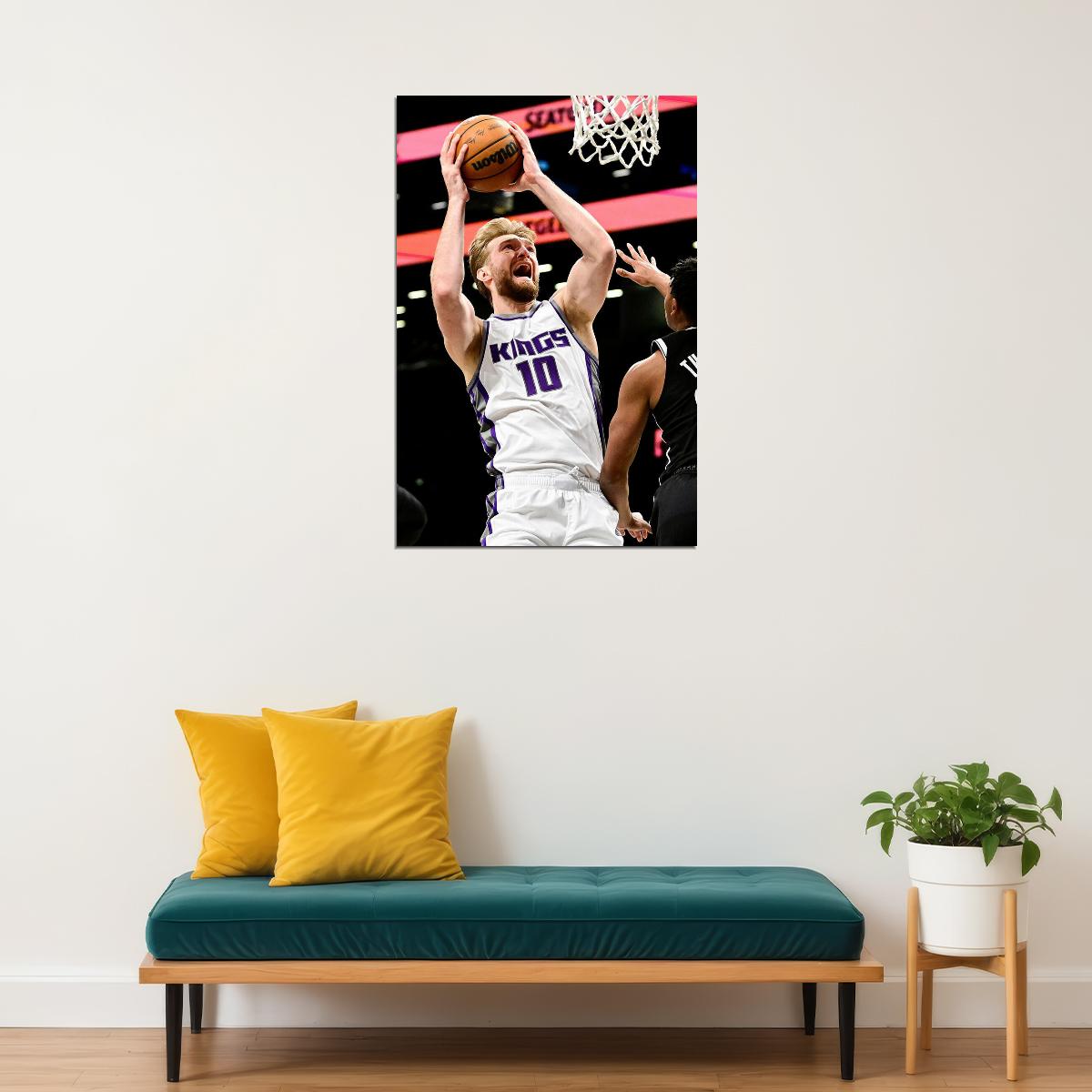 Sacramento Kings Basketball Team Domantas Sabonis Athlete Poster Wall Art Print Home Wall Decor