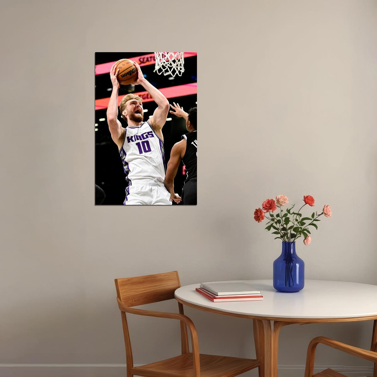 Sacramento Kings Basketball Team Domantas Sabonis Athlete Poster Wall Art Print Home Wall Decor