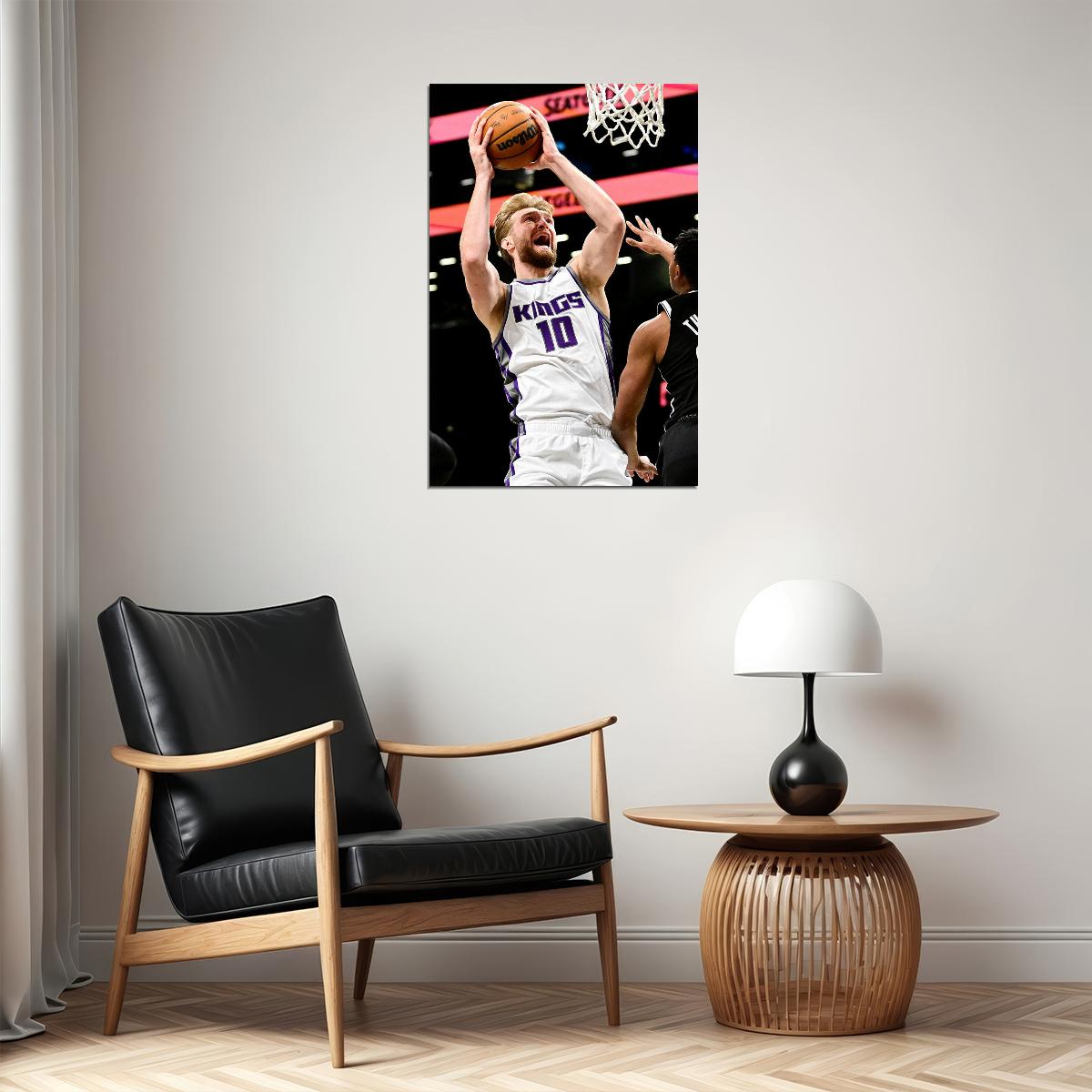 Sacramento Kings Basketball Team Domantas Sabonis Athlete Poster Wall Art Print Home Wall Decor