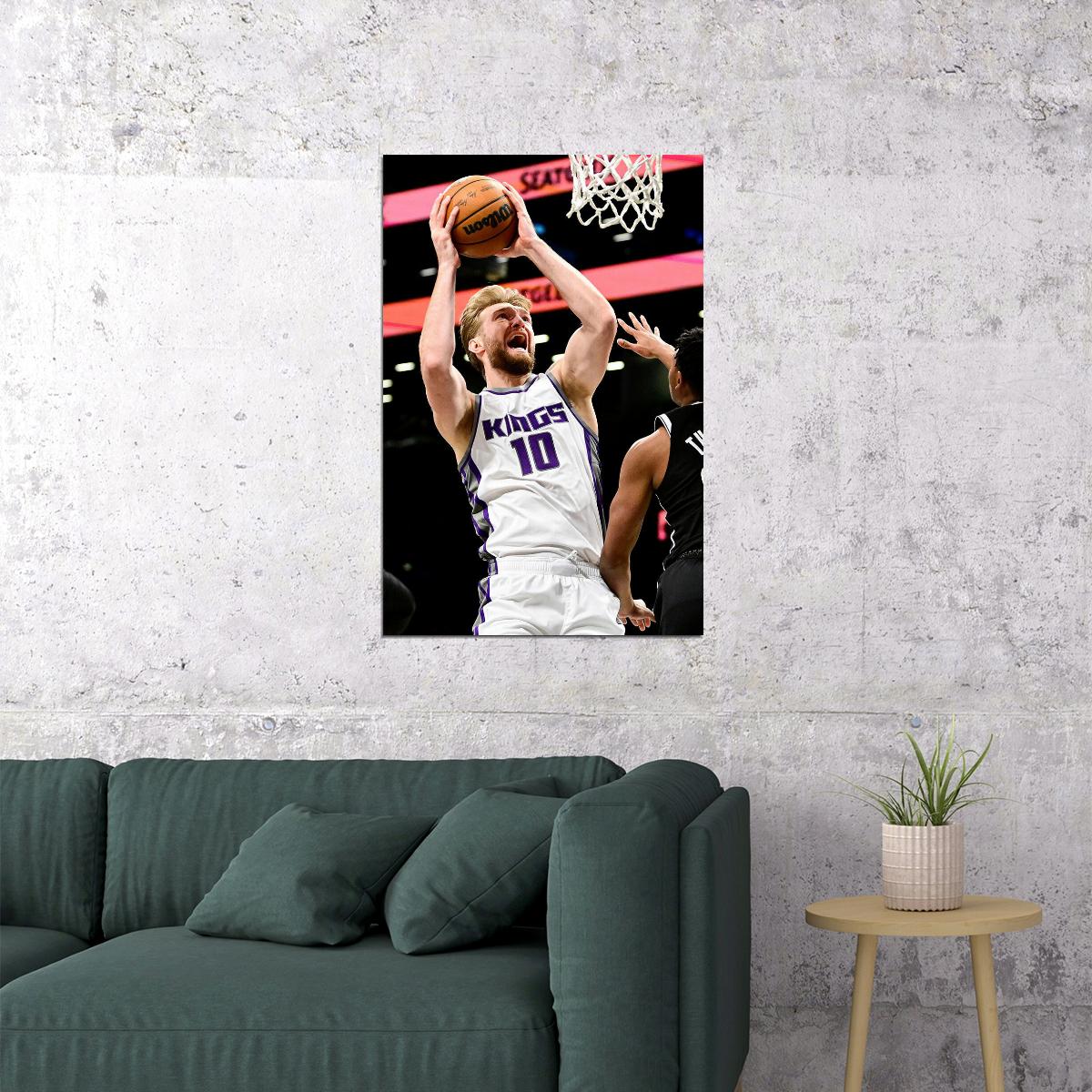 Sacramento Kings Basketball Team Domantas Sabonis Athlete Poster Wall Art Print Home Wall Decor