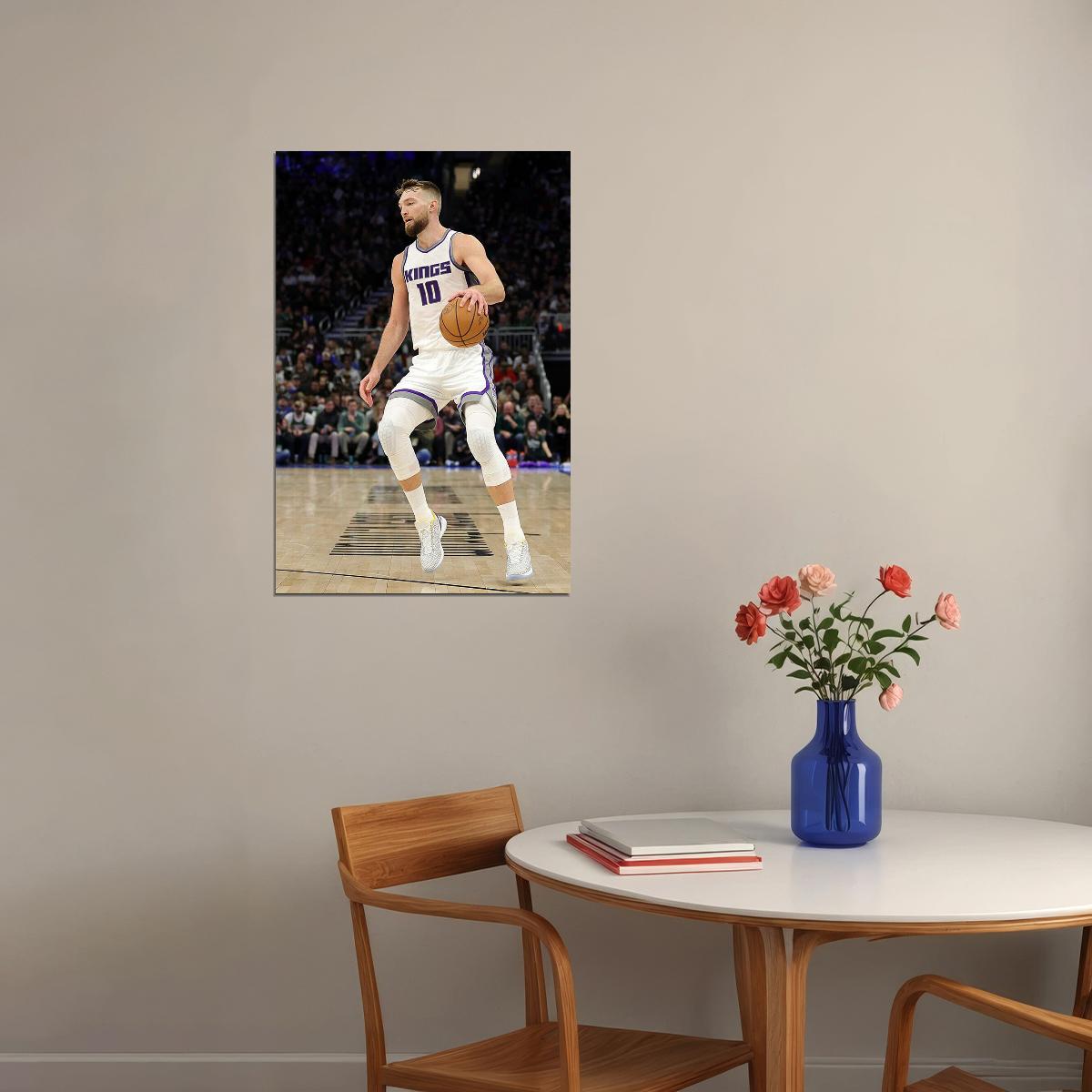 Domantas Sabonis Athlete Sacramento Kings Basketball Team Poster Wall Art Print Home Wall Decor