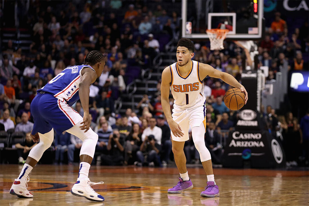Devin Booker American Athlete Phoenix Suns Basketball Team Poster Wall Art Print Home Wall Decor