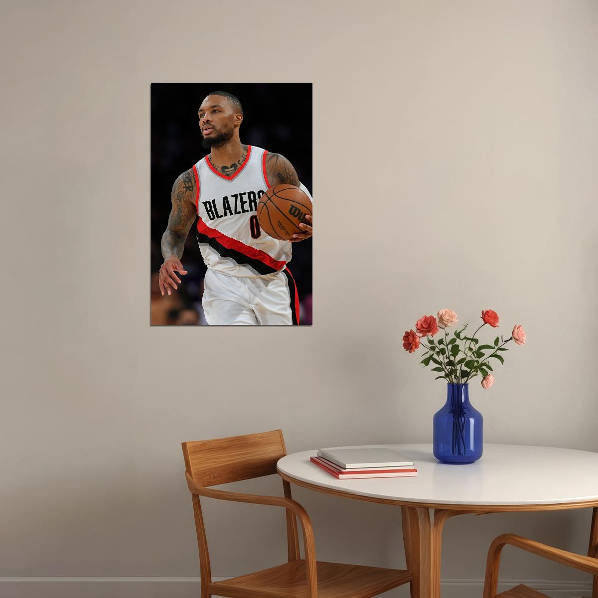 Damian Lillard Athlete Portland Trail Blazers Team Match Poster Wall Art Print Home Wall Decor