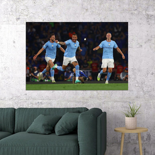 Manchester Team Champions League Football Players Poster Wall Art Print Home Wall Decor - xonomax