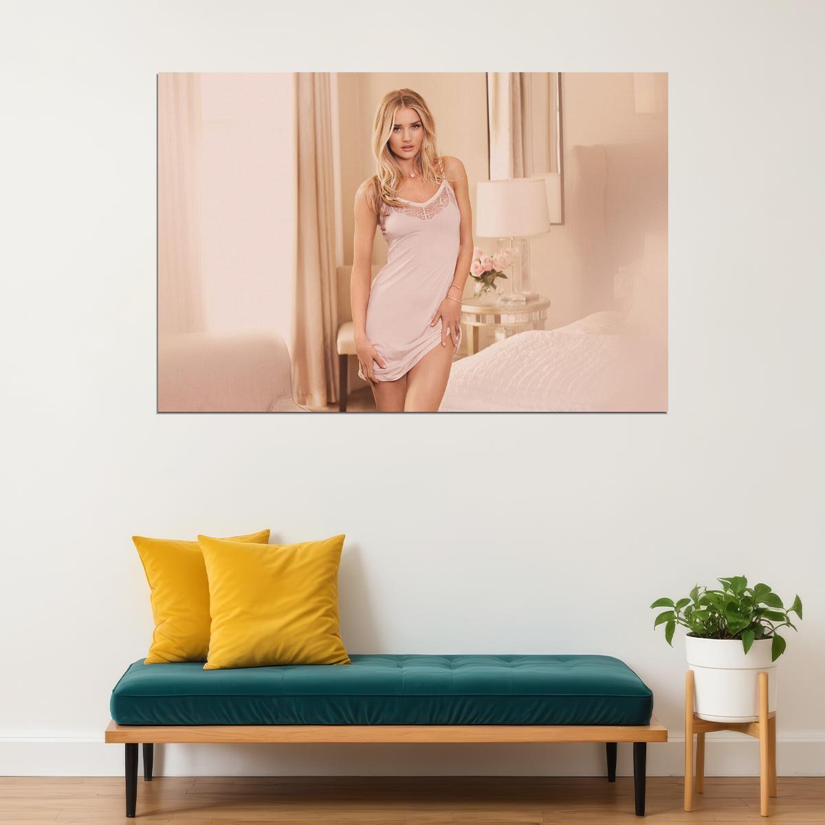Rosie Huntington British Model And Actress Poster Wall Art Print Home Wall Decor