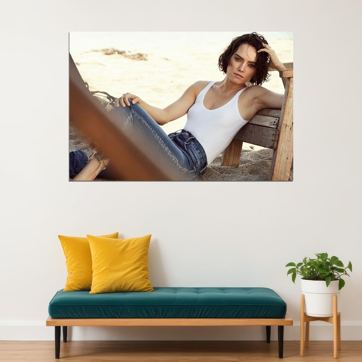 Daisy Ridley British Actor Actress Poster Wall Art Print Home Wall Decor