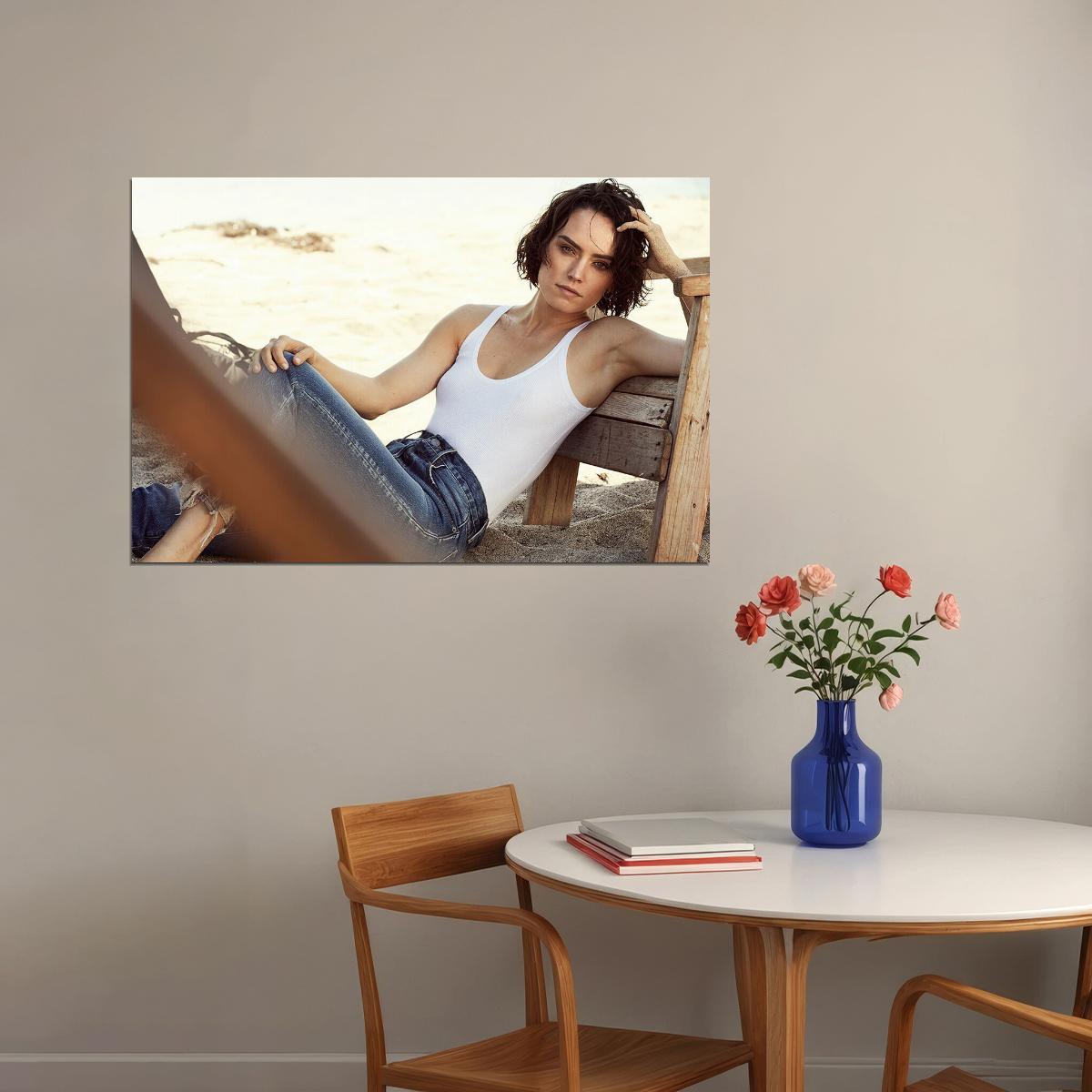 Daisy Ridley British Actor Actress Poster Wall Art Print Home Wall Decor