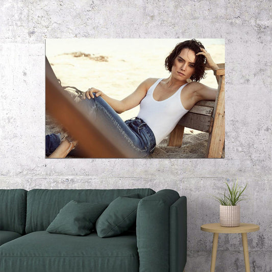 Daisy Ridley British Actor Actress Poster Wall Art Print Home Wall Decor - xonomax