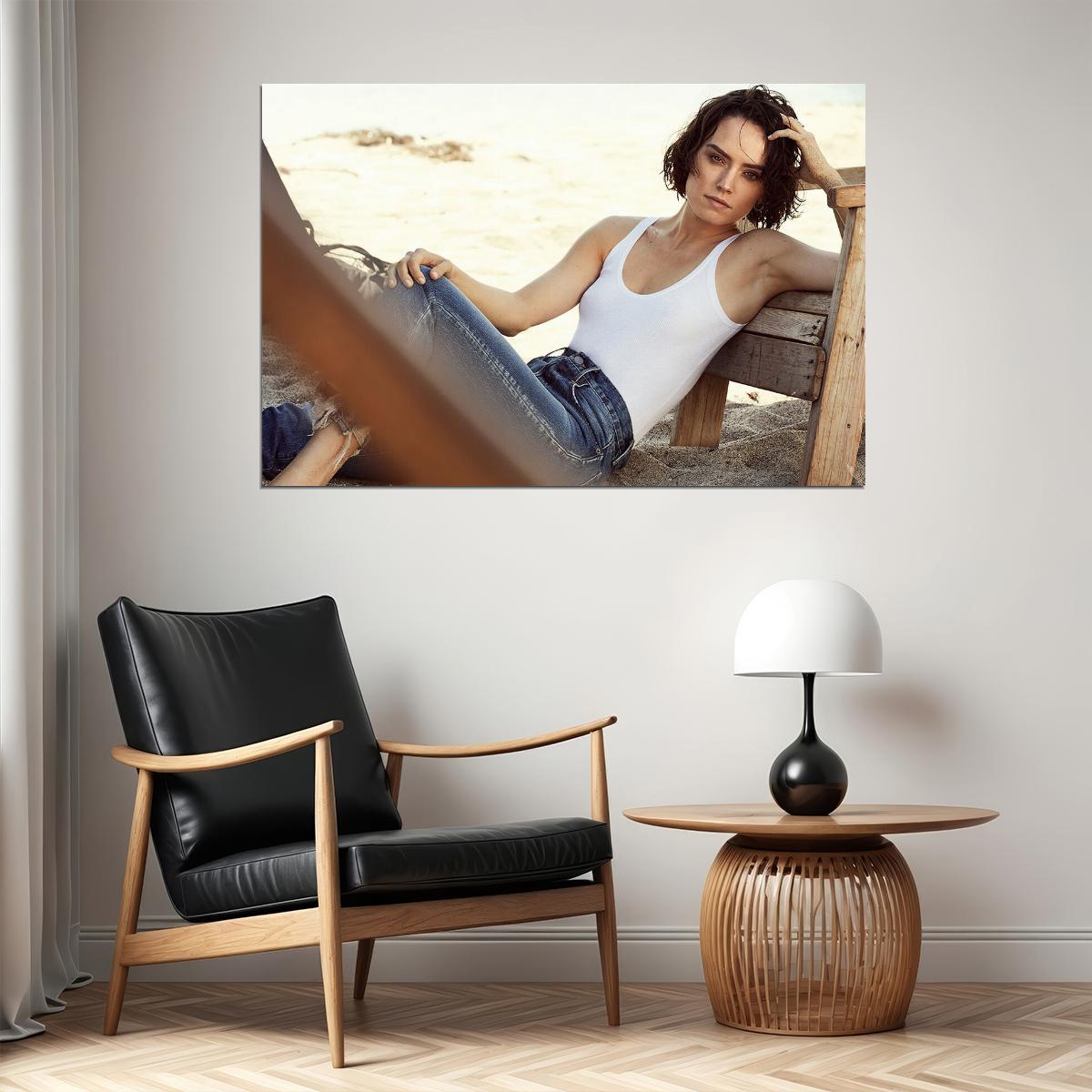 Daisy Ridley British Actor Actress Poster Wall Art Print Home Wall Decor