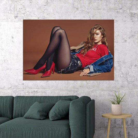 Gigi Hadid Famous Model Fashion Artist Poster Wall Art Print Home Wall Decor - xonomax