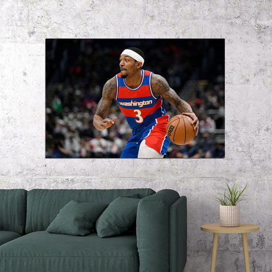 Bradley Beal Washington Wizards In Basketball Match Poster Wall Art Print Home Wall Decor - xonomax
