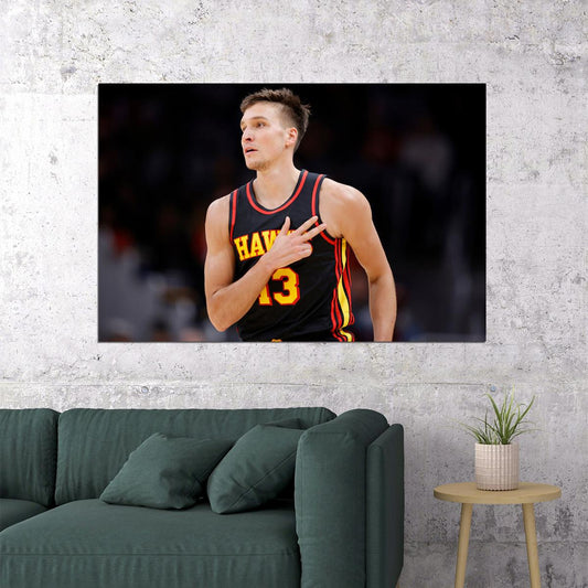 Bogdan Bogdanovic Atlanta Hawks Team Basketball Player Poster Wall Art Print Home Wall Decor - xonomax