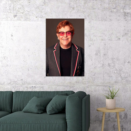 Portrait Of Elton John Singer Composer Poster Wall Art Print Home Wall Decor - xonomax