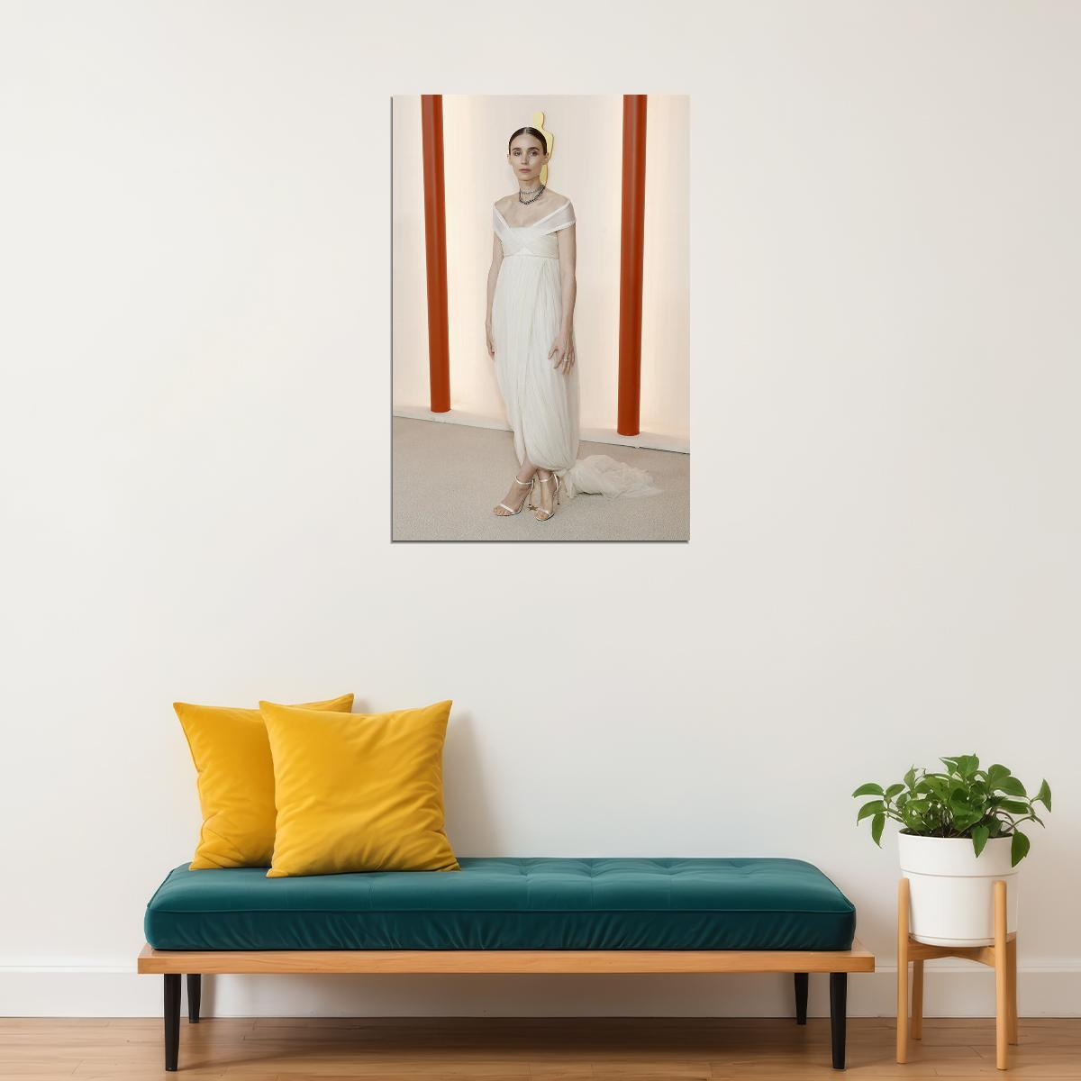 Rooney Mara Posing Oscars 2023 American Actress Poster Wall Art Print Home Wall Decor