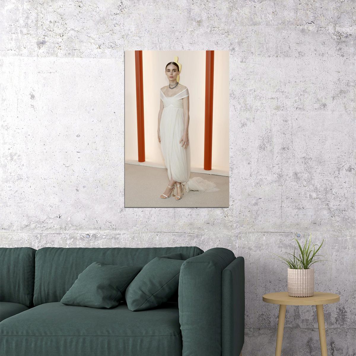 Rooney Mara Posing Oscars 2023 American Actress Poster Wall Art Print Home Wall Decor
