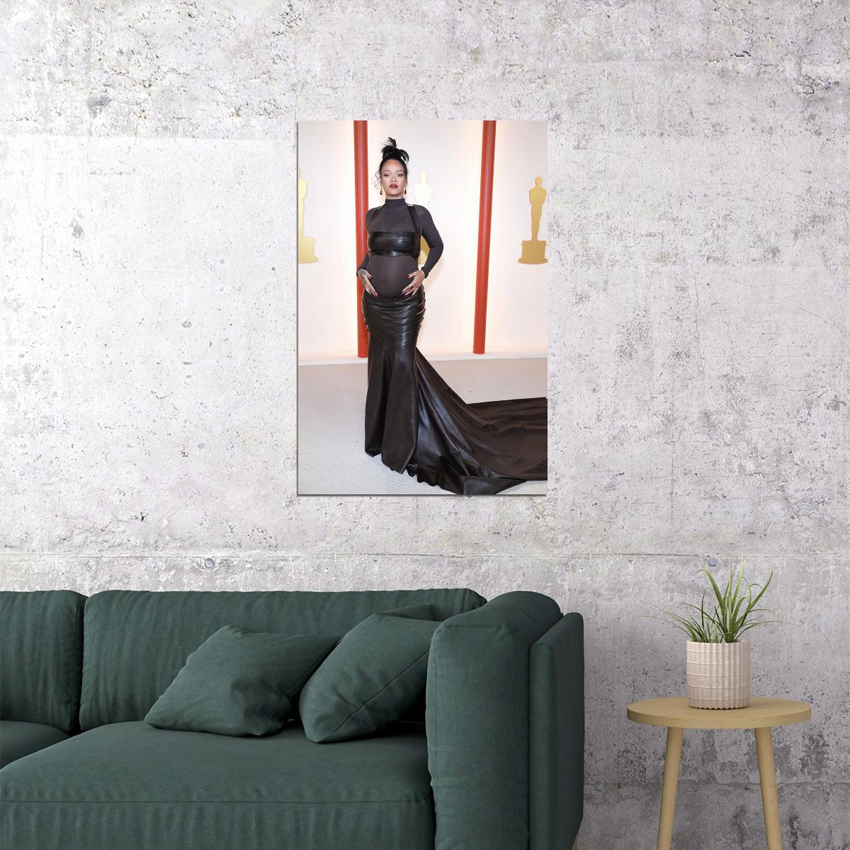 Rihanna Oscars 2023 Sexy Girl Music Star Designer Poster Wall Art Print Home Wall Decor