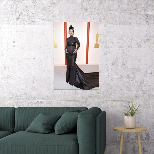 Rihanna Oscars 2023 Sexy Girl Music Star Designer Poster Wall Art Print Home Wall Decor - xonomax