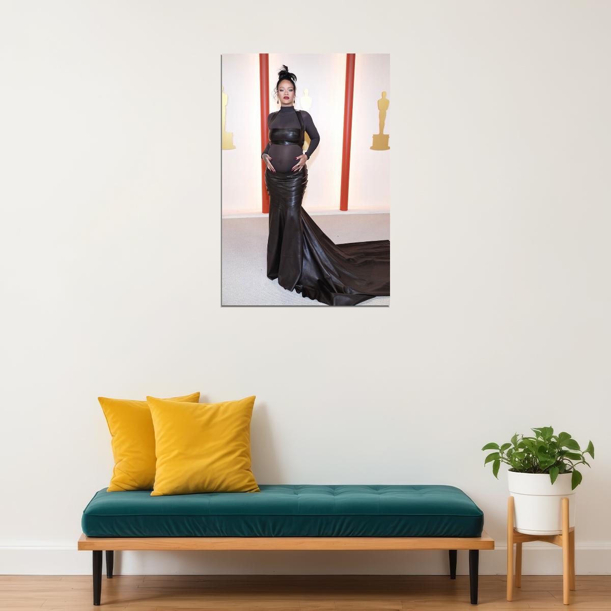 Rihanna Oscars 2023 Sexy Girl Music Star Designer Poster Wall Art Print Home Wall Decor