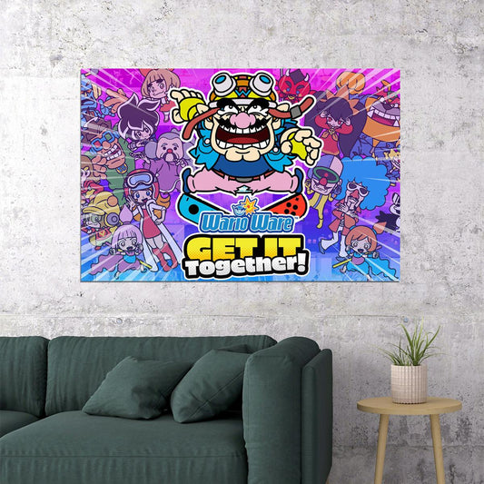 Warioware: Get It Together! Party Video Games Poster Wall Art Print Home Wall Decor - xonomax