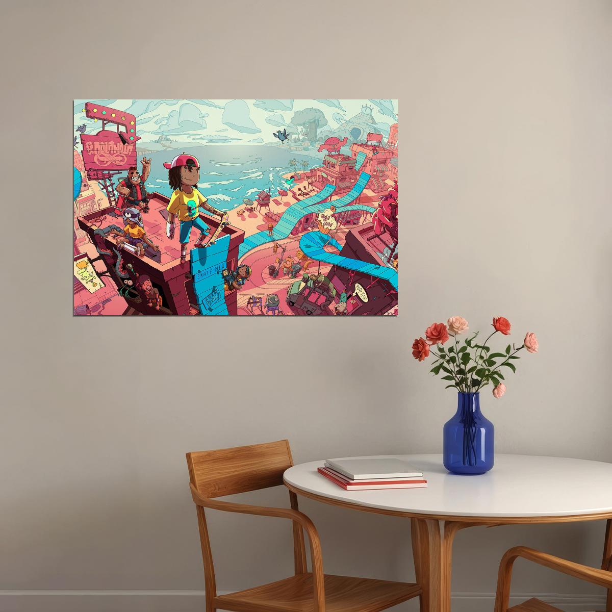 Olliolli World Skateboard Video Game Sport Poster Wall Art Print Home Wall Decor