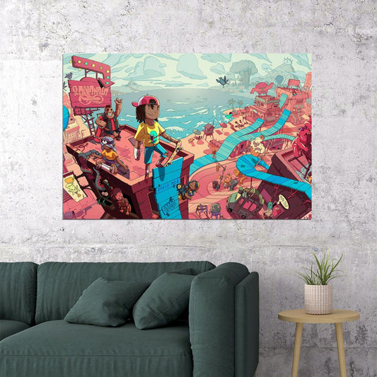 Olliolli World Skateboard Video Game Sport Poster Wall Art Print Home Wall Decor - xonomax